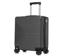 DK Luggage EasyJet Underseat Aprooved Hardshell 4 Wheel Cabin Hand Luggage ABS-30 Carry on 17” Black