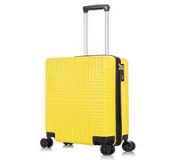 DK Luggage EasyJet Underseat Cabin Hardshell 4 Wheel Hand Luggage ABS-30 Carry on 17” Yellow