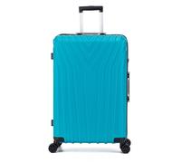 DK Luggage Large 28" Hard Shell Suitcase ABS101 Lightweight ABS 4 Wheel Spinner (Aqua, 28" Large)