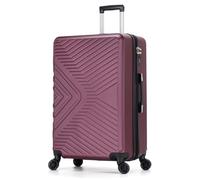 DK Luggage Large Expandable Hard Shell Suitcase Lightweight 4 Wheel Spinner Luggage ABS-147 (Red, 29" Large)
