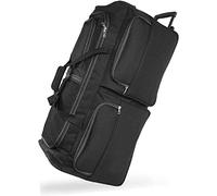 DK Luggage Travel Bag Wheeled Holdall XXL Suitcase with 3 Wheels 40" Black