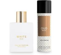 DK Ou.d Combo for Men & Women, Pack of 2 Premium Long Lasting Fragrance Scent - White Oud Edp 100 Ml & Oud White Body Parfum Deodorant 150 Ml - Sprays for Women