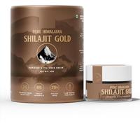 DK Shilajit Gold Resin for Strength, Stamina, Performance, Stress Relief and Vitality | with Ashwagandha, Safed Museli & Swarna Bhasma (24K Gold Leaf) | Lab Tested - (20g)