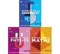 DK Super Simple Study Guide 3 Books Collection Set Maths, Chemistry, Physics