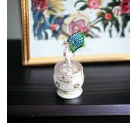 DK trades® Silver Plated Peocock Kankavati For Ladies | Sindoor Dani For Gujarati Marriage | Return Gifts | Pooja Articles For Home | Occasional Gift