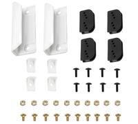 DK100-A Shed Door Full Kit Door Tune-Up Kit Replacements Parts for Arrow Shed Sliding Doors, Door Hardware Kit for Arrow Warehouse, White Handle
