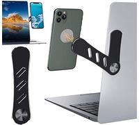 DK177 Adjustable Laptop Stand, Laptop Phone Holder, Laptop Side Mount Clip, Computer Monitor Expansion Bracket, Slim Portable Foldable Smartphone Stand. Improve Office Efficiency. (Black)