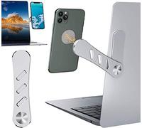 DK177 Adjustable Laptop Stand, Laptop Phone Holder, Laptop Side Mount Clip, Computer Monitor Expansion Bracket, Slim Portable Foldable Smartphone Stand. Improve Office Efficiency. (Silver)