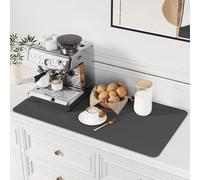 DK177 Coffee Mat Bar Mat Hide Stain Absorbent Drying Mat with Waterproof Rubber Backing Fit Under Coffee Maker Machine Pot Espresso Machine Accessories - 31.5"x17"