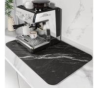 DK177 Coffee Mat Bar Mat Hide Stain Absorbent Drying Mat with Waterproof Rubber Backing Fit Under Coffee Maker, Machine, Pot, Espresso Machine Accessories - 31.5" x 17