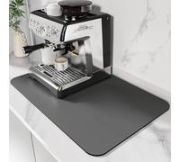 DK177 Coffee Mat - Dark Grey, 24''X16'' - Absorbent Drying Mat for Coffee Maker, Espresso Machine & More