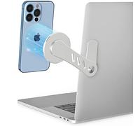 DK177 Magnetische Handyhalterung, Laptop oder Desktop-Monitor Seitenhalterung, schlanker, tragbarer, kompatibel mit iPhone 14/14 Plus/14 Pro/14 Pro Max und 13/12 Serie, Silver-U. pgraded