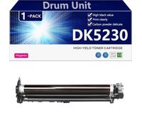 DK5230 Drum Unit Compatible for Kyocera ECOSYS M5521CDW P5021CDN M5520cdn M5520cdw P5020cdn P5020cdw M5526cdw Printers, High Yield 100000 Pages, Clear Printing,Magenta-1 pack