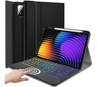 DKAHOEE - Backlit Touch Keyboard Case for Xiaomi Mi Pad 7/Mi Pad 7 Pro 11.2 inch 2024, 3 Zone Backlit Wireless Keyboard Slim Flip Cover for Xiaomi Mi Pad 7/Mi Pad 7 Pro