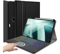 DKAHOEE Backlit Touchpad Keyboard Case for OnePlus Pad 11.61 Inch 2023 Release, 3-Zone Rainbow Backlight Detachable Wireless Keyboard with Slim Stand Cover Case for OnePlus Pad 11.6" Tablet