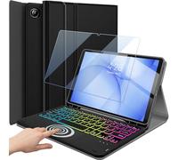 DKAHOEE Backlit Touchpad Keyboard Case for Samsung Galaxy Tab A11 Plus 2025/A9 Plus 11"(SM-X210/X216/X218), 3-Zone Backlit Wireless Keyboard with Slim Stand Cover Case with Screen Protector
