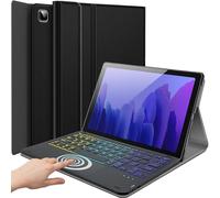 DKAHOEE Backlit Touchpad Keyboard Case for Samsung Galaxy Tab A7 10.4 2020 Release, 3-Zone Rainbow Backlit Wireless Keyboard with Slim Stand Case for Galaxy Tab A7 10.4 Inch 2020 SM-T500/T505/T507
