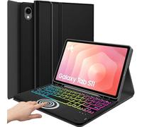 DKAHOEE Backlit Touchpad Keyboard Case for Samsung Galaxy Tab S11 5G 11 Inch 2025 (SM-X730/X736B), 3-Zone Backlit Wireless Keyboard with Slim Stand Cover Case for 11” Galaxy Tab S11 2025