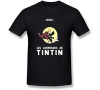 Dkaispp Men's Les Aventures De Tintin Cartoon T Shirt