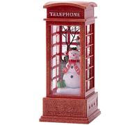 DKaony Santa Claus PC Resin Snow Globe Lantern, 12 x 5 cm, Fashion Style, Red, Battery Powered