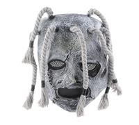 DKaony Slipknot Mask, Full Head Latex Masks Cool Funny Cosplay Mask Halloween Christmas Easter Carnival Cosplay Costume Props for Festival Party Theme Fancy Dress Up with Long Hair Braid, colorful