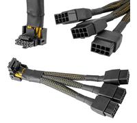 DKARDU 16 AWG PCIE 5.0 12VHPWR 600W 3x8 Pin to 16Pin (12+4Pin) 90 Degree Right Angle Supply Adapter Cable for Graphics Card RTX 4090 4080 3090TI 4070Ti (A Type)