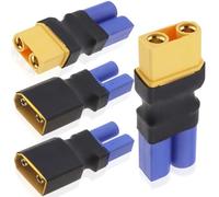 DKARDU 4pcs XT90 to EC5 Female Male Connector Adapter, no Wire EC5 to XT90 Female Male Adapter Plug for RC FPV Drone RC Car Lipo Battery Charger ESC