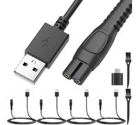 DKARDU 5V Shaver Charger for Philips, USB Shaver Charging Cable Power Cord for Philips Norelco OneBlade QP2724 QP2734 QP2834 QP4530 QP1924 S7887 MG5910 MG7910 Trimmer Shaver (4 pcs)