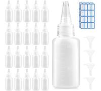 DKBT 20 Pcs Squeeze Bottles 60 ml Condiment Squeezy Bottles with Nozzles