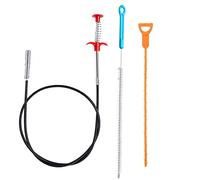 DKBT Drain Unblocker Tools 160mm Sink Toilet Unblocker Spring Pipe Dredging Tool 3Pcs Drain Hair Clog Remover Reusable Drain Cleaner Brush for Blocked Kitchen Bath Shower Plug