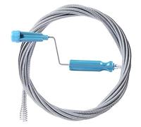 DKBT Drain Unblocker Wire Tools 5M*6mm Professional Kitchen Sink Unblocker Tool Flexible Plug Unblocker Gadget Drain Hair Remover Drain Auger Plumbing Snake with Claw for Pipe Cleaning, Blue