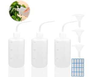 DKBT Safety Wash Bottle 150 ml Tattoo Bottles with Scale Labels Plastic Lab Squeeze Bottle White (3 Pack)