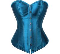 DKCHENH Women's Strapless Corset Tops-Plus Size Sexy Bodice Top for Halloween & Renaissance Festivities,Size XS-7XL., Teal Blue, Large