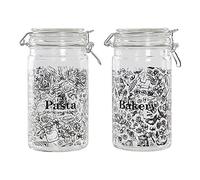 DKD Home Decor Black Glass Box 10 x 12.5 x 20 cm 1 Litre (2 Pieces)