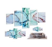 DKD Home Decor Blue Marble Canvas Picture (5 Pieces)
