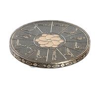 DKD Home Decor Brand Stand, Multicolor, Aluminium and Wood (10 x 10 x 1 cm)