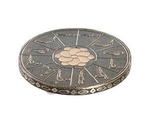 DKD Home Decor Brand Stand, Multicolor, Aluminium and Wood (10 x 10 x 1 cm)