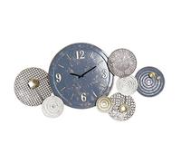 DKD Home Decor Brand Wall Clock Grey Blue Metal Circles (95 x 5.5 x 51.5 cm) (Reference: S3026678)