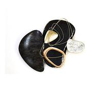 DKD Home Decor Brand Wall Decor Black Gold Metal (39" x 4" x 34") (Reference: S3019030), Black/White