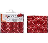 DKD Home Decor Canvas Tablecloth Abstract Garnet (140 x 180 cm)