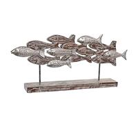 DKD Home Decor Decorative Figure Antique Finish Brown Aluminium Mango Wood Spirals (68 x 9 x 30 cm)