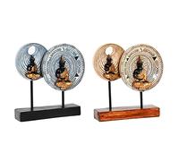 DKD Home Decor Decorative Figurine 25 x 6.5 x 25.7 cm Beige Blue Oriental Buddha (2 Units)