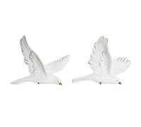 DKD Home Decor Decorative Figurine 28 x 4.5 x 23 cm White Romantic (2 Units)