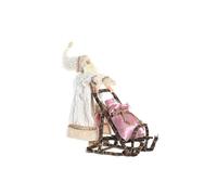 DKD Home Decor Decorative Figurine Christmas Santa Claus Brand, Grey and Pink, Wood (42 x 22 x 50 cm)