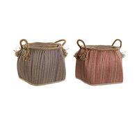 DKD Home Decor Fibre Basket (2 Pieces) (Reference: S3013760)