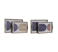 DKD Home Decor MDF Wood Brand Tray (2 Pieces) (40 x 30 x 6 cm) (Reference: S3017364)