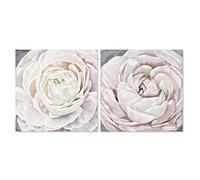 DKD Home Decor S3013604 Set of Flower Brand Paintings, 80 cm Length, 80 cm Width, 3 cm High, 2 Pieces