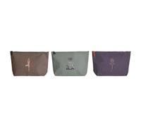 DKD Home Decor Toiletry Bag Brown Green Burgundy Canvas Yoga 33 x 8 x 20 cm (3 Units)
