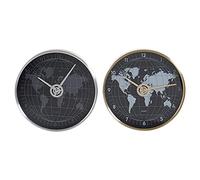 DKD Home Decor Wall Clock, Black/White, Estándar