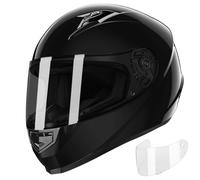 DKDAHIO Compact motorcycle safety helmet, DOT approved, black, medium, full face, tinted visor, GLX GX11, adjustable, lightweight, durable, portable, user-friendly